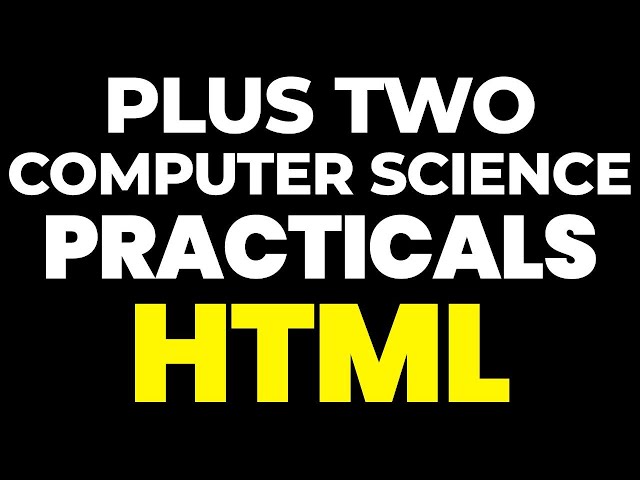 Plus Two Computer Science Practical  HTML | Eduport Plus Two Science |