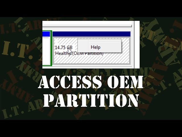 Accessing Hidden OEM Partition