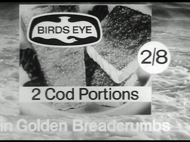 Birds Eye Cod Portions Ad, 1960's, 2/8d