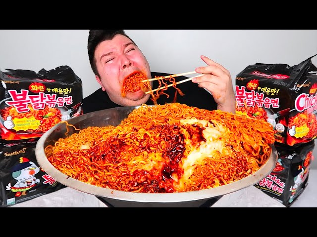 Matt Stonie's 10,000 Calorie MOST KOREAN FIRE NOODLES Ever Eaten Challenge