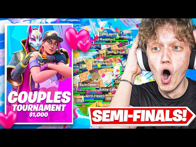 I Hosted SEMI-FINALS for my $1,000 COUPLES Tournament in Fortnite