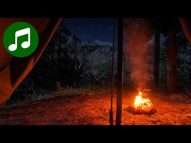 Wild West Camping 🎵 Relaxing RED DEAD REDEMPTION 2 Ambient Music & Forest Sounds