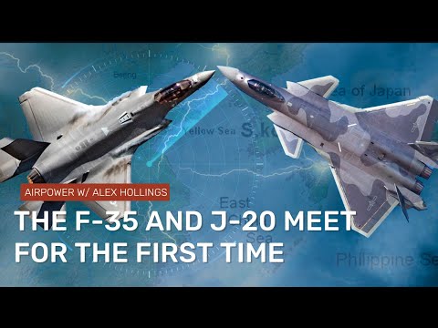 American F-35s encounter Chinese J-20s over the Pacific