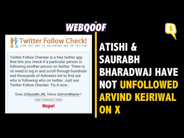 Fact-Check: Have AAP Leaders Atishi & Saurabh Bharadwaj Unfollowed Arvind Kejriwal on X? No!