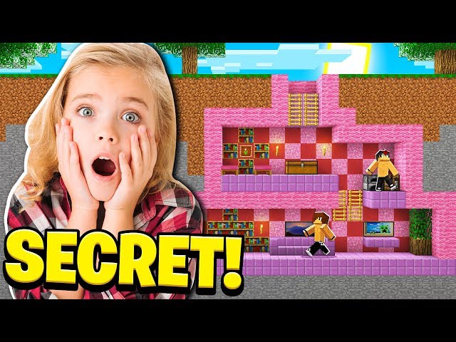 I Found My LITTLE SISTER'S SECRET BASE in Minecraft!