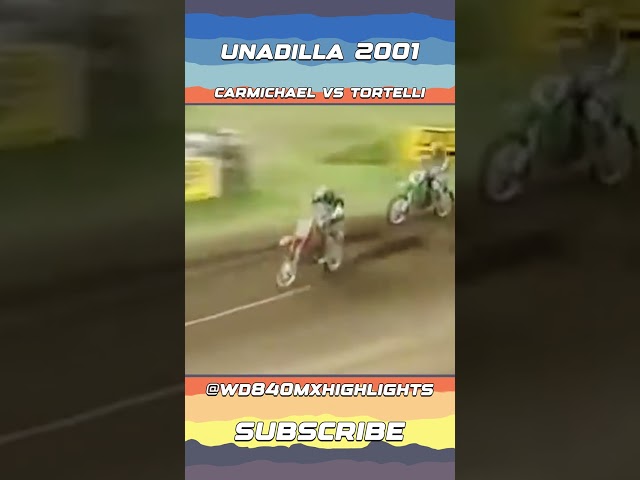 Ricky Carmichael vs Sebastien Tortelli At The Unadilla Motocross 2001 #motocross #dirtbike