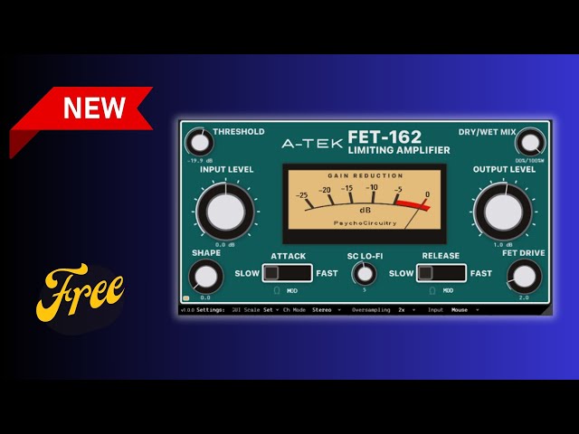 NEW FREE Plugin A-Tek FET-162 by Psycho Circuitry