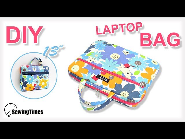 DIY Slim Laptop Bag 13″ | 노트북 가방 만들기 | How to make laptop case with outside pocket [sewingtimes]