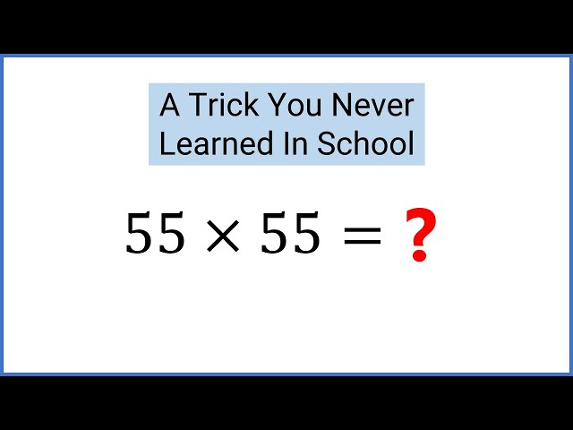 How to square numbers ending in 5