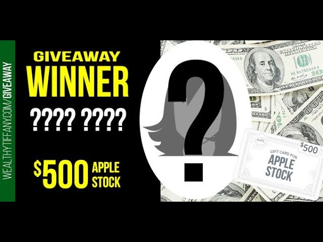 Announcing $500 Apple stock giveaway winner!