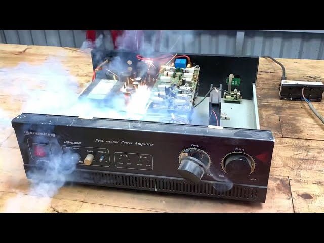Audio King Professional Power Amplifier Restoration // Restore And Reuse Old Damaged Amplifier