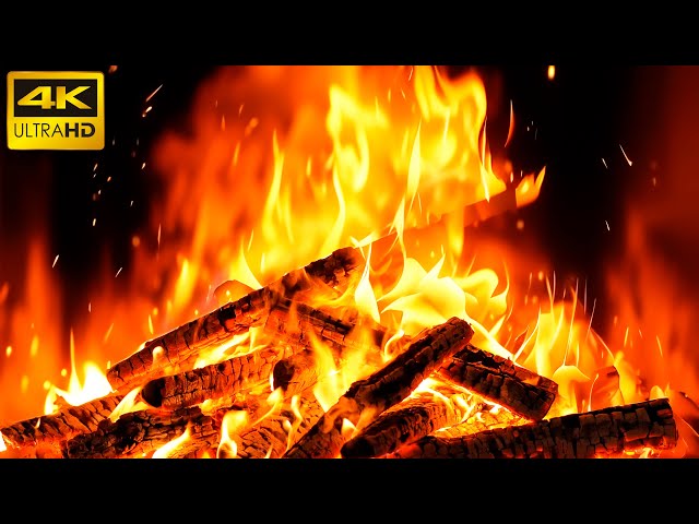 🔥 Cozy Fireplace 4K (12 HOURS): Burning Tranquility with Gentle Crackling Fire Sounds. Fireplace 4K