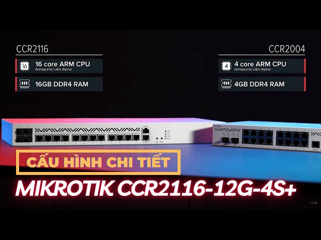 MikroTik CCR2116-12G-4S+ Review - Thiết bị Router hiệu suất cao chịu tải 3000 users cùng lúc!!!