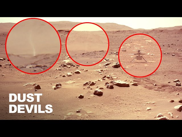 New Mars Images Showing Dust Devils Behind Ingenuity Helicopter