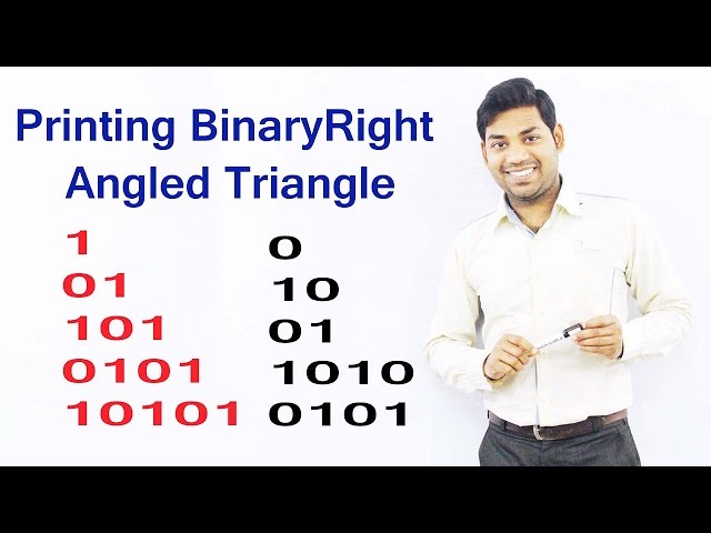 Printing Binary(0,1) Right Angled Triangle in C (HINDI)
