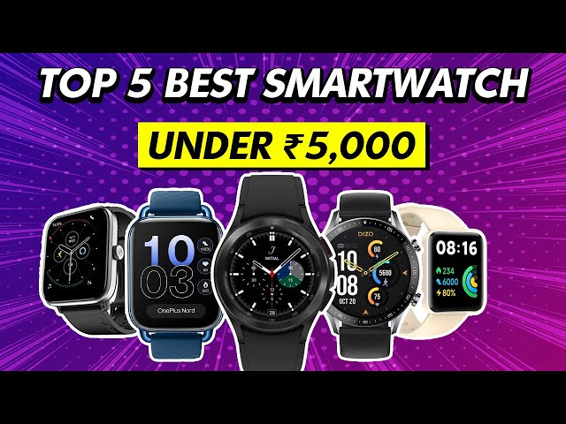 Top 5 Best Smartwatch under 5000 in India 2023 | AMOLED Display, GPS, Bluetooth Calling [Hindi]