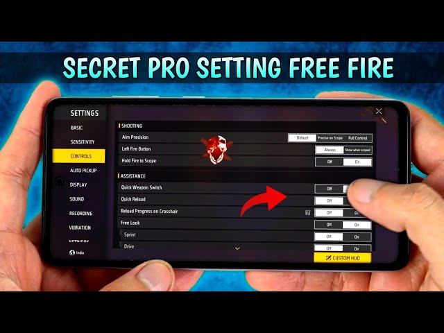 Free Fire Pro Setting ( Secret ) Sensitivity & Control | New Headshot Setting ~