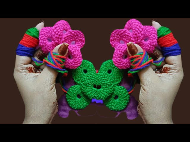 So Beautiful Woolen Craft | Easy And Quick Making Butterfly From DIY Yarn Wool-How To Make Butterfly
