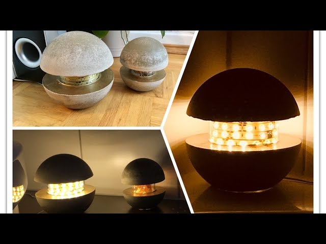 How to Make a Concrete Lamp - DIY