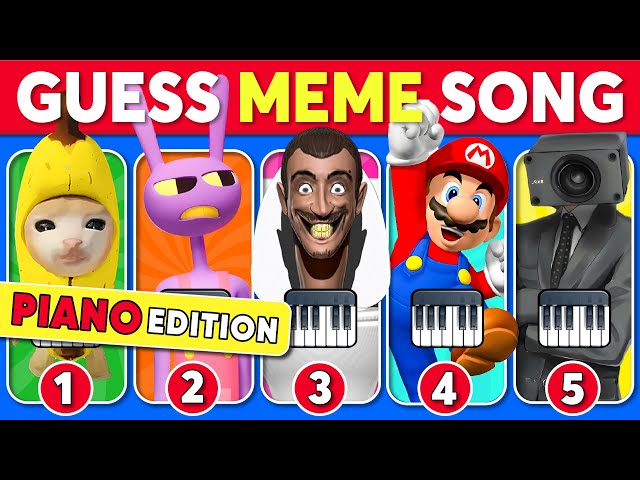 GUESS MEME SONG | Piano Edition 🎵 The Amazing Digital Circus, Mr.Beast, Wednesday, Skibidi Toilet
