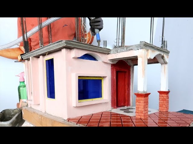 BRICKLAYING - MINI HOUSE - FOUNDATION, MODEL - BUILDING MINI HOUSE FOUNDATION fo a MINI  HOUSE 3
