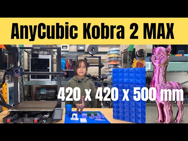 AnyCubic Kobra 2 MAX: Massive 420x420x500mm Print Volume - A Great Value Large Format 3D Printer