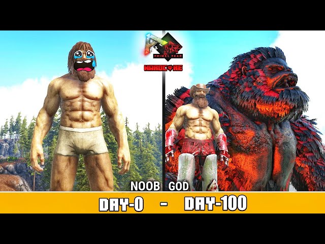 I Survive 100 Days in Impossible Hardcore Primal Fear + ARK Eternal 🔥: ARK 100 Days Survival [Hindi]
