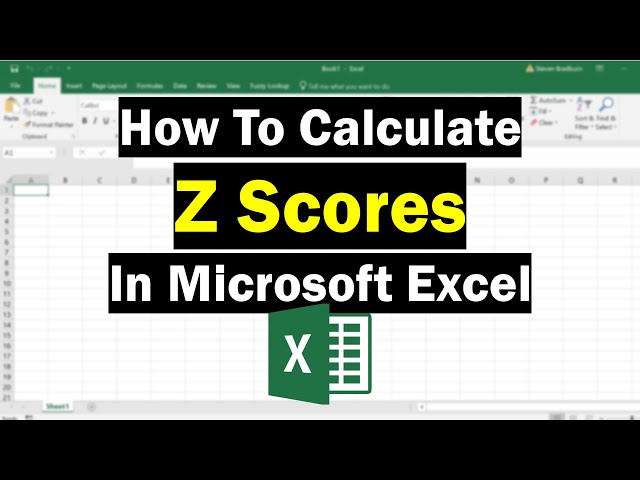 How To Calculate Z Scores In Excel