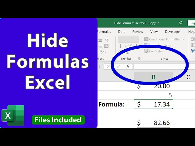 Hide Formulas in Excel - EQ 96