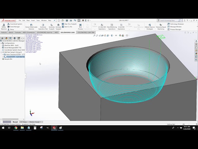 SolidWorks CAM tutorial: Intro to 3-Axis Milling (4)
