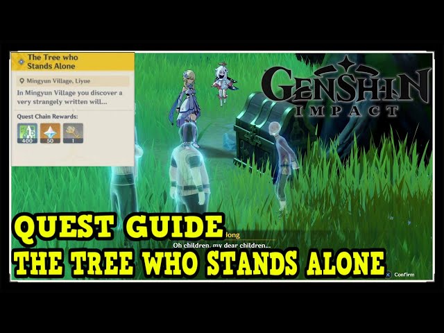 Genshin Impact The Tree who Stands Alone World Quest Location and How to Complete
