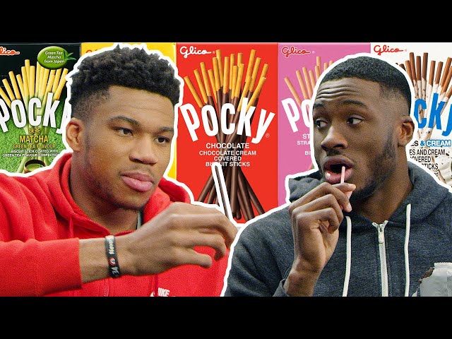 Giannis Antetokounmpo Tries Pocky for the First Time!