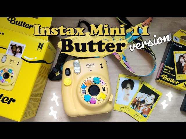 Instax Mini 11 BTS Butter version! polaroid camera + printing BTS Jungkook 💜🇰🇷 인스탁스 미니 11