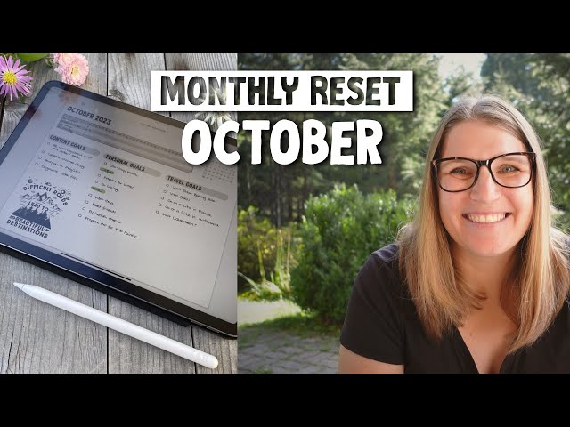 Plan With Me (October) - Goals, Travel Plans, Budget, Monthly Reset