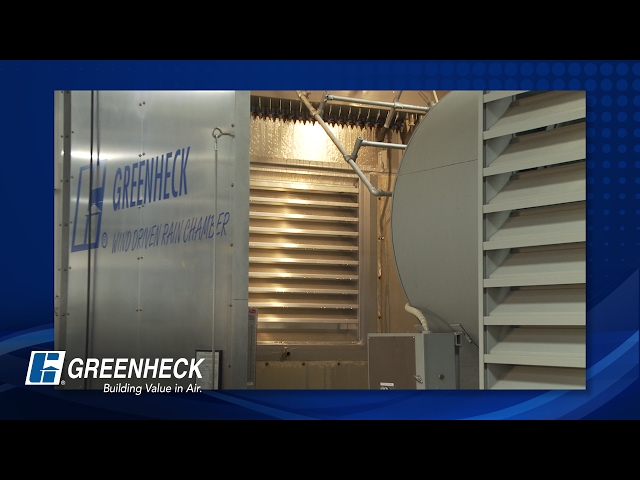 Greenheck Louvers - AMCA 500-L Water Penetration vs. Wind Driven Rain Test