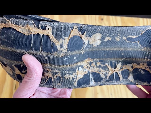 Removing dried up latex sealant from your tubeless bicycle tire