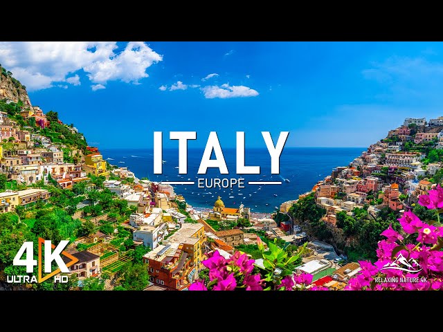 FLYING OVER ITALY 4K UHD - Relaxing Music With Beautiful Nature Scenes - 4K Video UHD