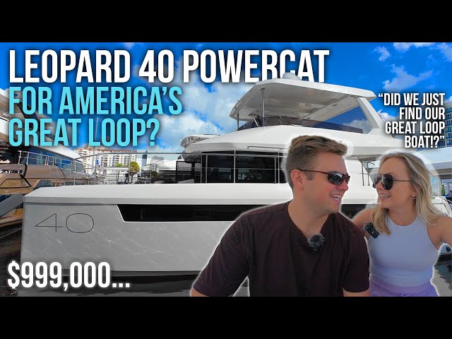 Leopard 40 Power Catamaran Tour + Review | Will It Work For America's Great Loop? | FLIBS 2023