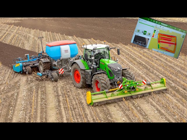 Mulching, Spading and Seeding Wheat at Variable rate | Fendt 942 ONE w/ 6m Imants 38FSX | vd Borne