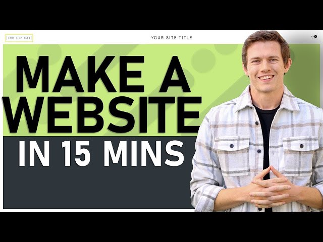 How To Build A Website in 15 Minutes (Squarespace Tutorial 2024)