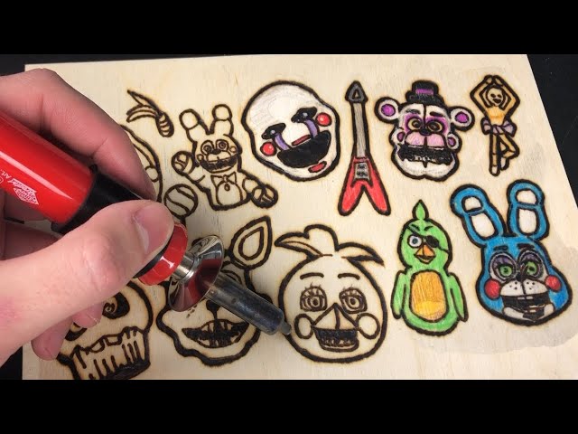 Five Nights at Freddy's Pyrography Art - Freddy, Foxy, Bonnie and other