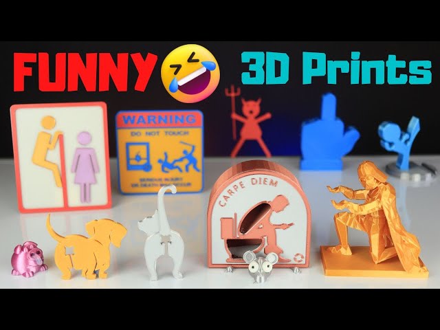 HILARIOUS Things to 3D Print 🤣 15 Best FUNNY 3D Prints