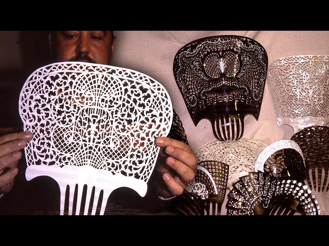 The Spanish comb. Handmade preparation of this accessory | Lost Trades | Documentary film