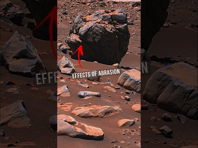Huge Mars boulder, sculpted by nature's forces