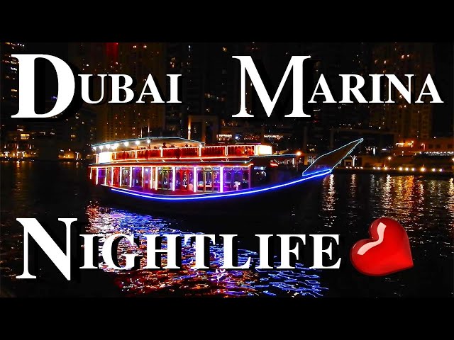 Walking at night on Dubai Marina | Dubai Marina Nightlife | United Arab Emirates