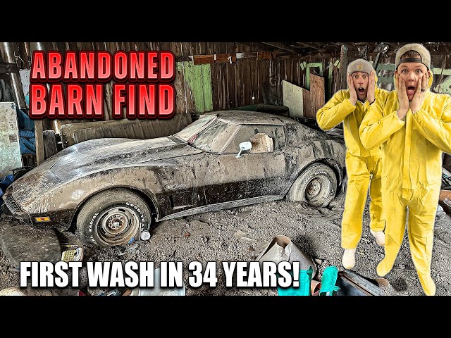 First Wash in 34 Years: BARN FIND Corvette Stingray ft. Robby Layton! | Car Detailing Restoration
