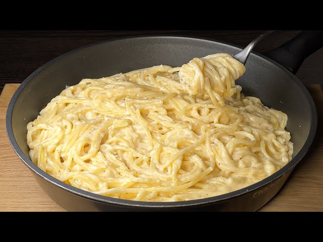 The most delicious pasta in 5 minutes! Simple and delicious pasta recipe with cream sauce