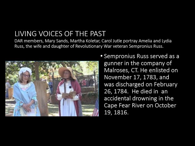 Living Voices of the Past: Amelia Potter Russ & Lydia Russ Gause