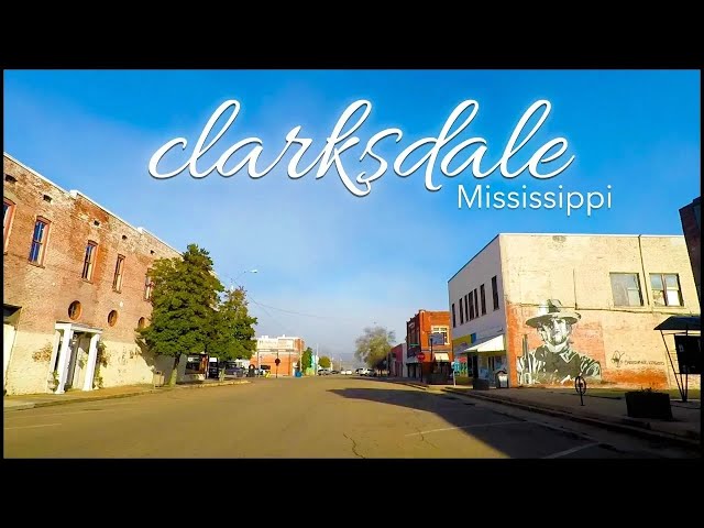 CLARKSDALE MISSISSIPPI DOWNTOWN DRIVE AND GHETTO TOUR - 4K