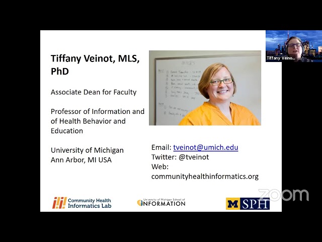 Tiffany Veinot: Leveling Up: Developing Upstream Informatics Interventions to Reduce Disparities